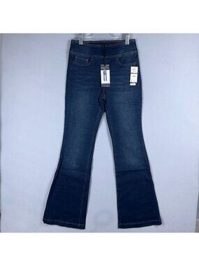 Melissa By Sofia Vergara Super High Rise Flare Jeans  Size 8 Dark Wash Denim Blu
